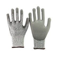 Gants NMSAFETY en nylon de calibre 13 et enduit HPPE enduit PU résistant aux coupures